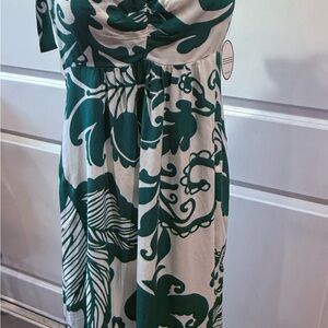 Soma Green and White Maxi Dress